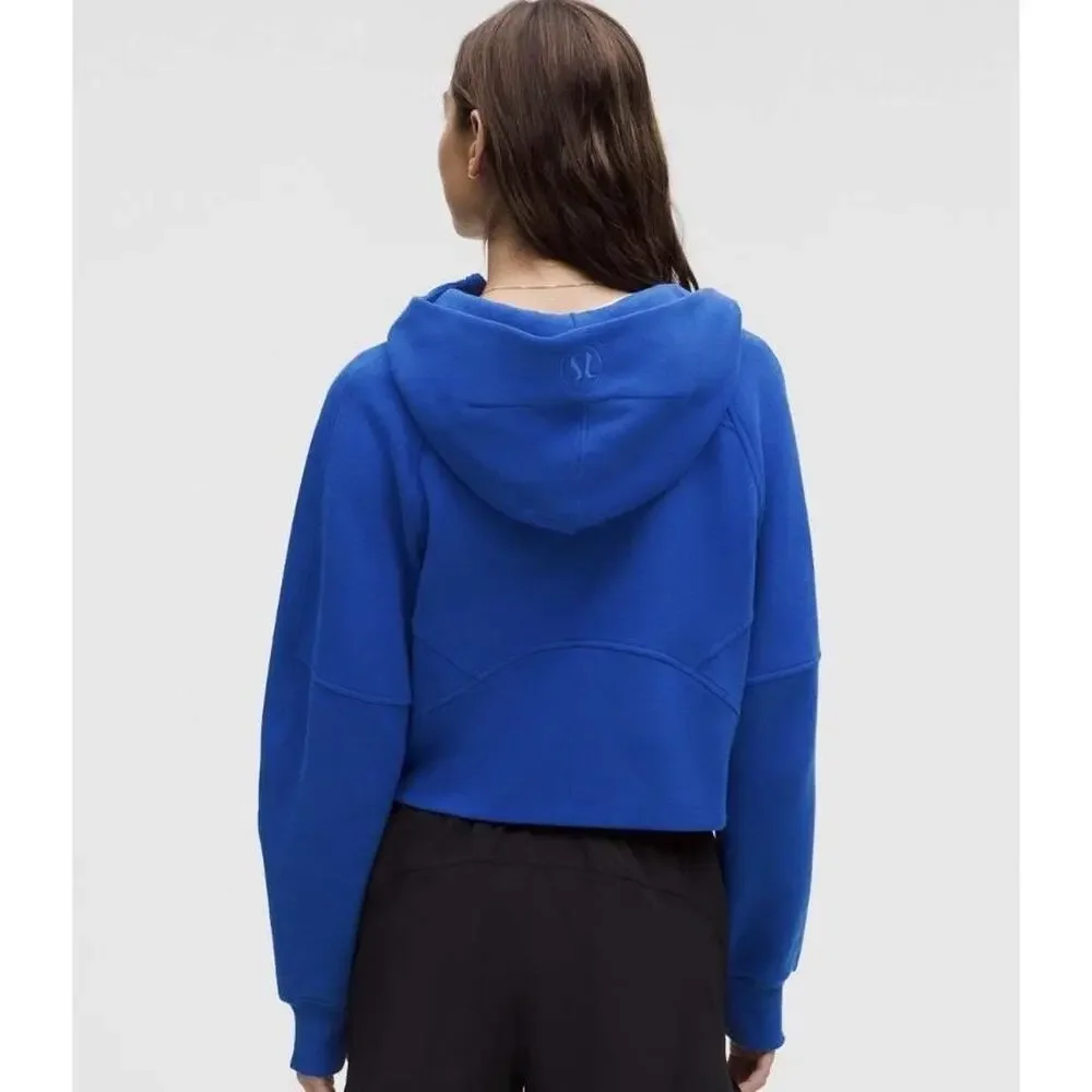 Lululemon Scuba Hoodie Womens XS/S Blue 1/2 Zip Cropped Pullover Thumbholes
